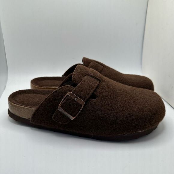 CUSHIONAIRE Womens Clog 8.5 BROWN WOOL - Picture 1 of 7